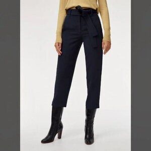 Aritzia Wilfred Jallade Tie Front Side Stripe Pant Crepe Size 0